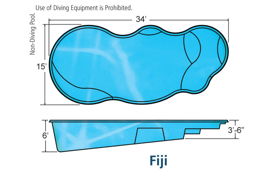 Viking Fiji In-ground swimming pool installation by Seattle pool builder